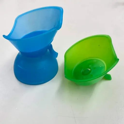 Molded blue and green translucent parts
