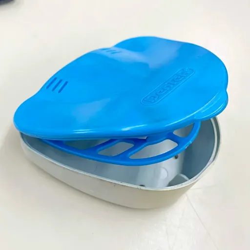 Molded two-piece denture case